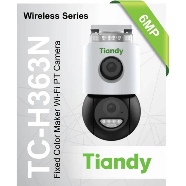 Cámara Tiandy wifi 6mp Lente Dual Colormaker Motorizada audio 2 vías microsd - Image 4