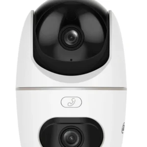 Cámara DAHUA IP PT Dual de 10 Megapíxeles Hero 2 Lentes de 3k 30 de IR y Luz Visible Botón de Llamada Audio 2 vías Detección de Humanos y Mascotas Disuasión activa AutoTracking Ranura MicroSD (H5D-5F) - DH-HPT1539DD-STW-5E2-IL - DHT0060117