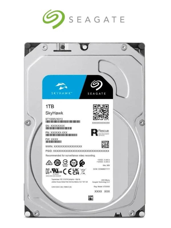 Disco Duro de 1TB serie SkyHawk 3.5" SATA III 6Gbits 6400 RPM 256 MB Caché - ST1000VX013