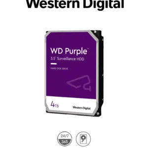 Disco Duro de 4TB Purple Especial para Videovigilancia Trabajo 247 Interface: Sata 6 Gbs Hasta 64 Cámaras Hasta 16 Bahías de Discos Duros 180MbS 3 Años de Garantía - WD43PURZ