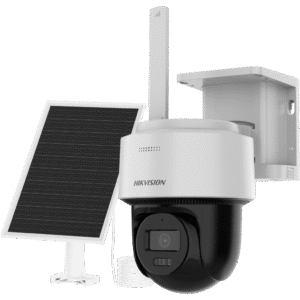Cámara solar HIKVISION / AOV / PT IP 4 Megapíxel / Lente 2.8 mm / Panel Solar + Batería de Respaldo de Litio (9000 mAh) / Conexión 4G / Audio de Dos Vías / Dual Light / IP66 / Micro SD